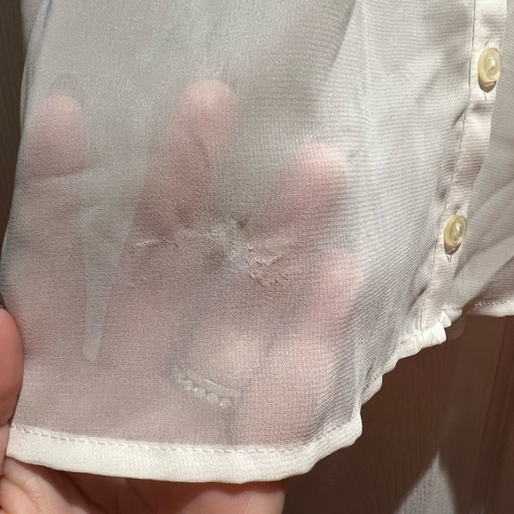 Beautiful sheer white blouse - Picture 4 of 4